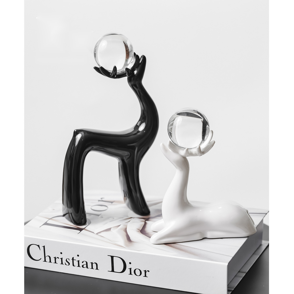Crystal Deer Decor Set