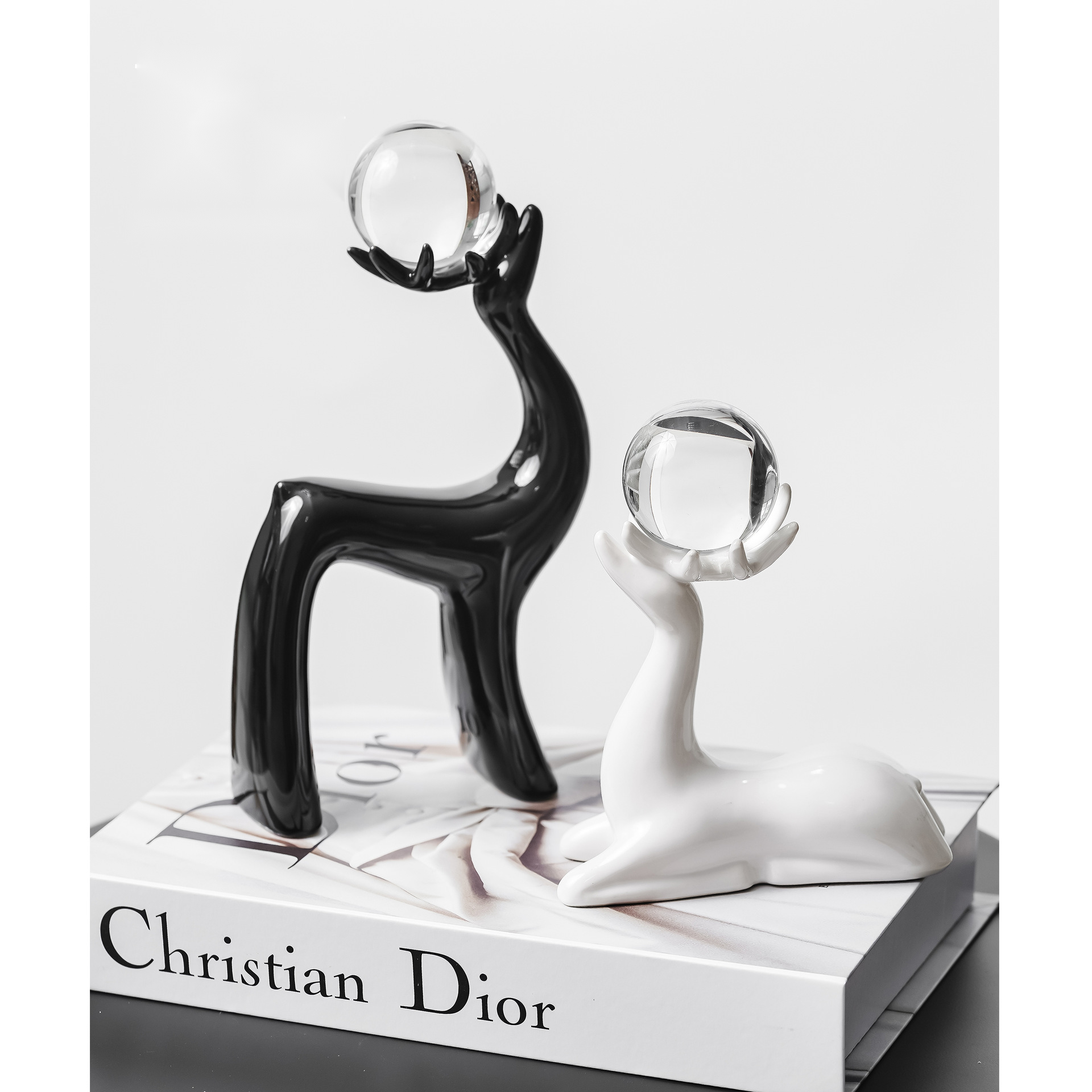 Crystal Deer Decor Set