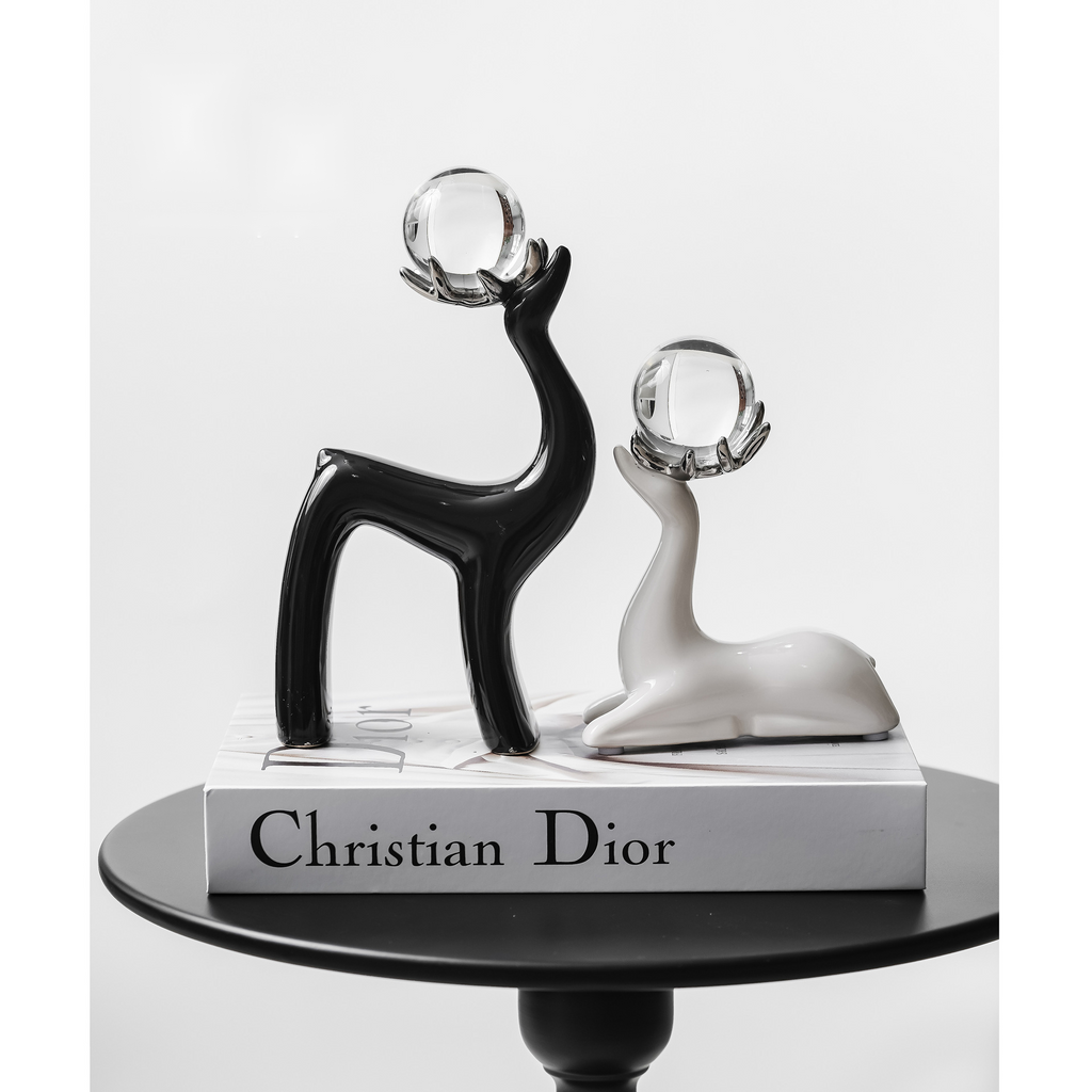 Crystal Deer Decor Set