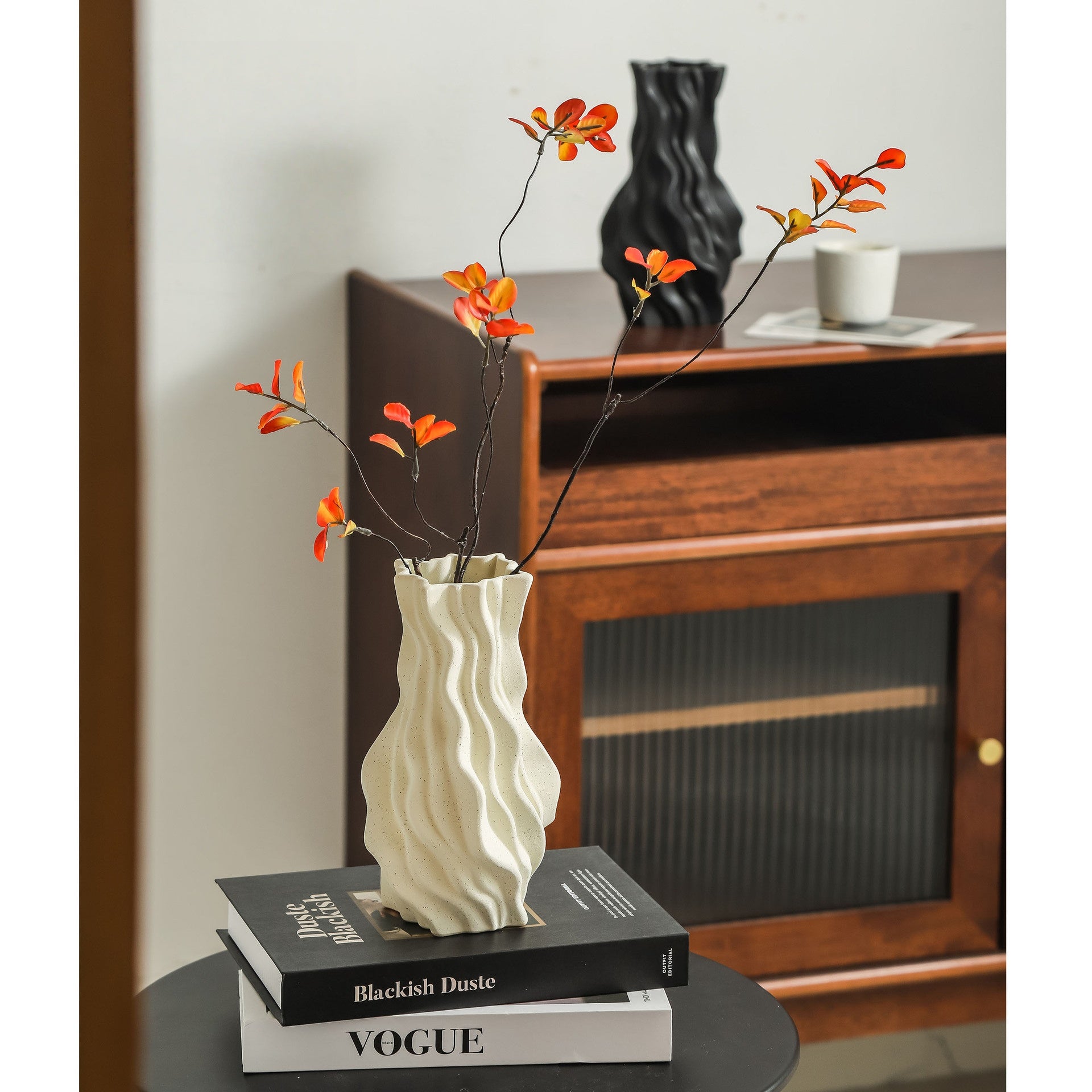 Pleated Ceramic Vase