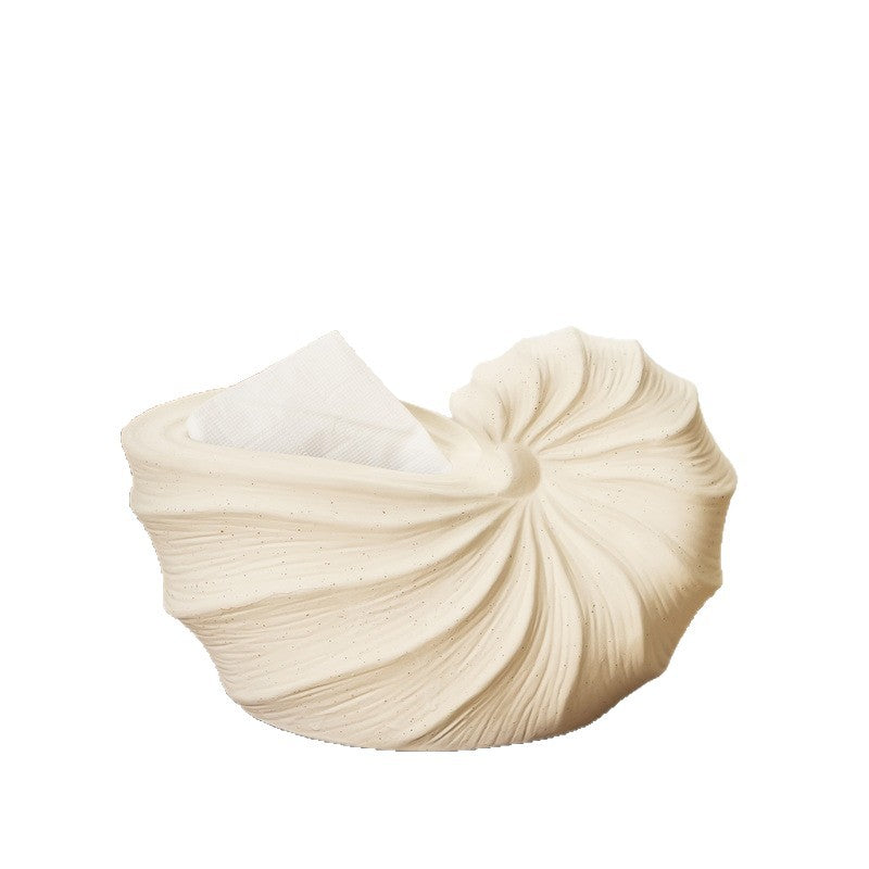 Shell Ceramic Tissue Box