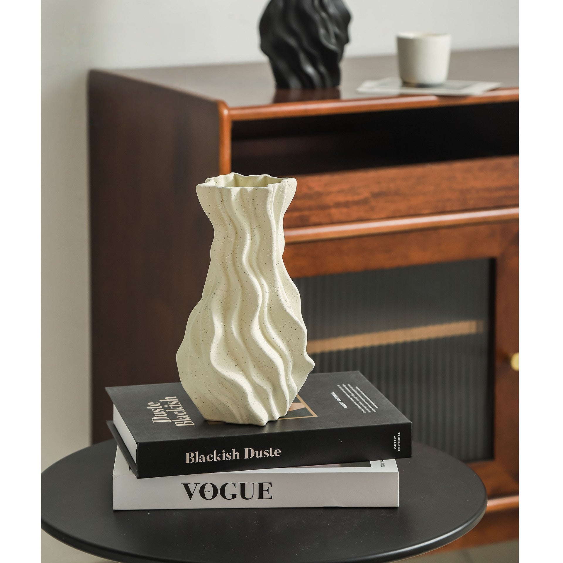 Pleated Ceramic Vase