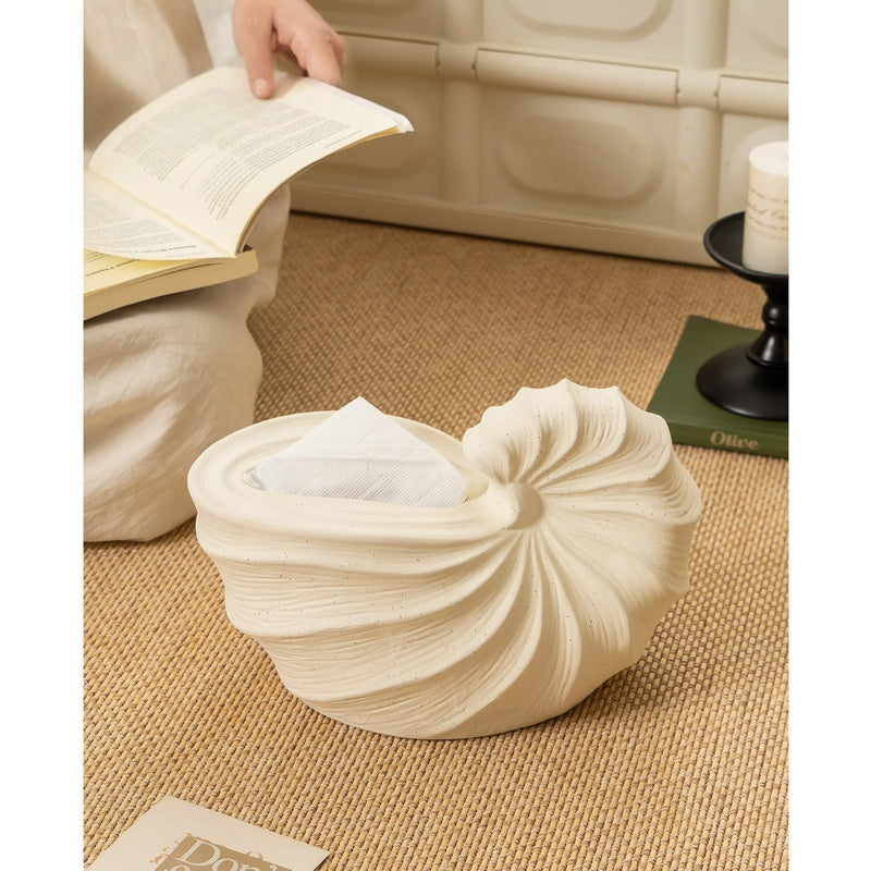 Shell Ceramic Tissue Box