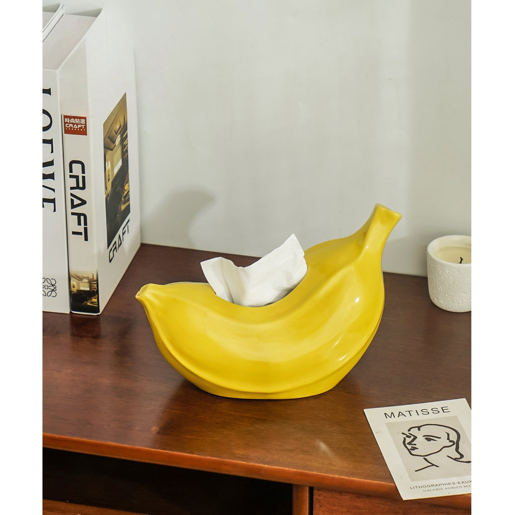 Banana Ceramic Tissue Box