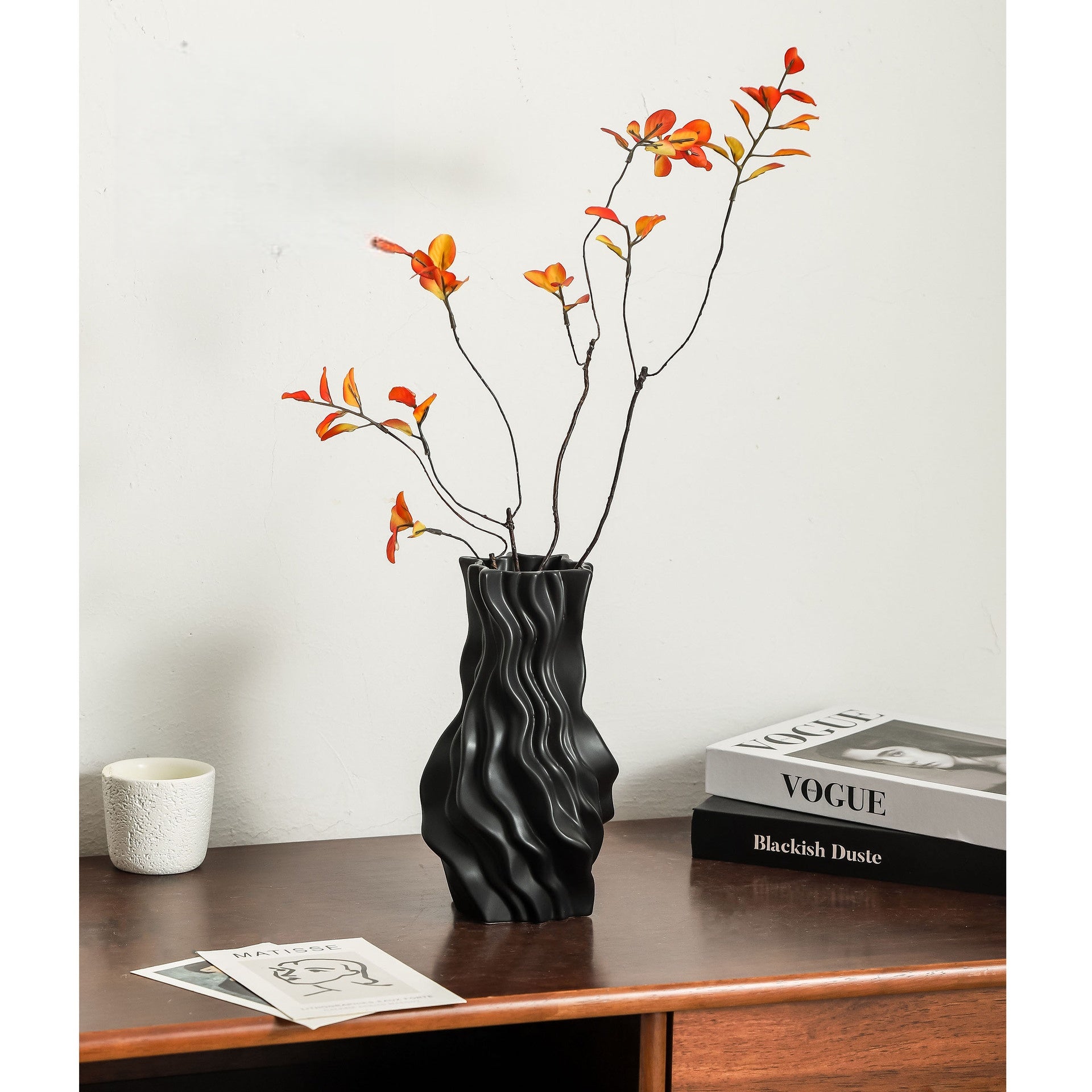 Pleated Ceramic Vase