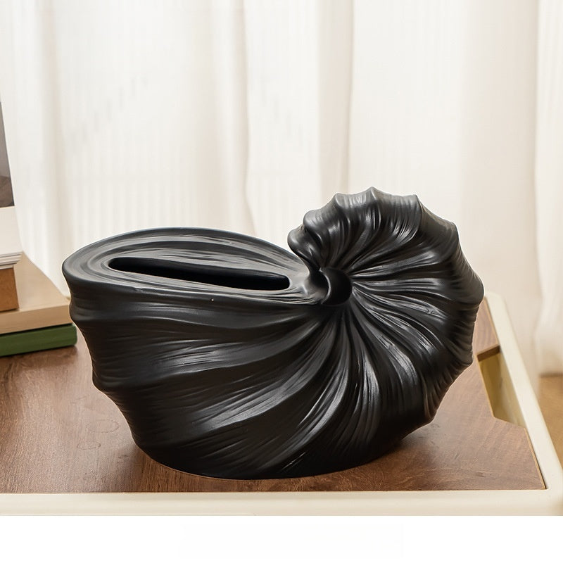 Shell Ceramic Tissue Box